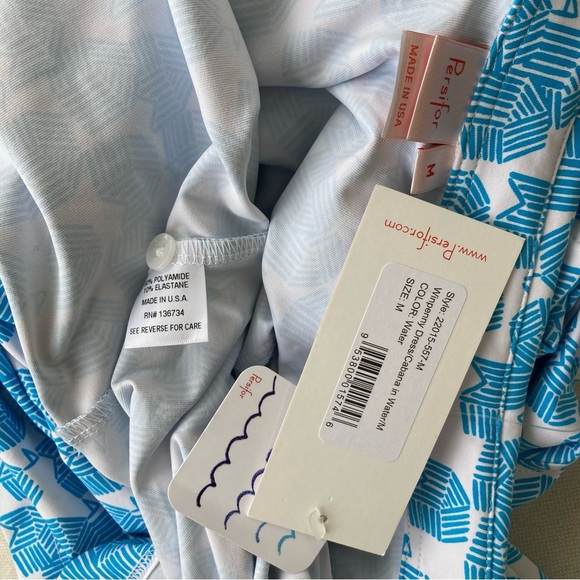 NWT Tuckernuck Persifor Winpenny Dress Cabana in Water Print 3/4 Sleeve Medium - Picture 11 of 14